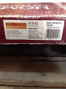 lot 11 image: Lot of 5 cases Home Decorator Warm Cherry 7.5 in. L x 47.6 in. W Luxury Vinyl Plank Flooring (24.74 sq. ft.  case) not used