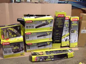 lot 19 image: Lot of assorted Ryobi Outdoor tools customer returns see pictures