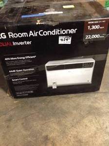 lot 39 image: LG 22000 BTU 230V Window Air Conditioner with WiFi Connectivity see pictures