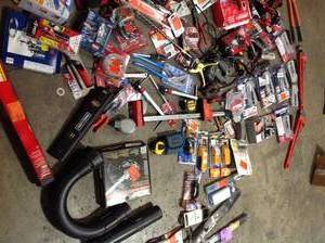 lot 47 image: Lot of assorted Tools and hardware various kinds and conditions see pictures