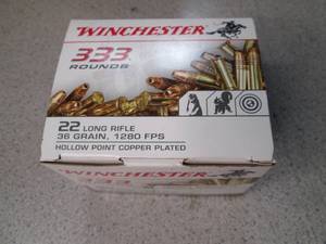 lot 58 image: Winchester 22 Long Rifle 36 grain 1...