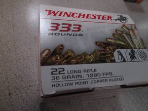 lot 61 image: Winchester 22 Long Rifle 36 grain 1...