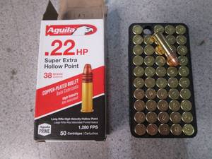 lot 62 image: Aguila 22 Long Rifle Copper-Plated ...