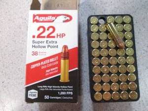 lot 63 image: Aguila 22 Long Rifle Copper-Plated ...