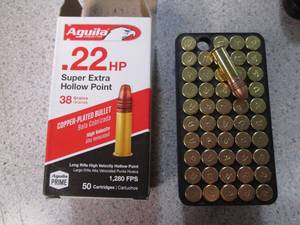 lot 65 image: Aguila 22 Long Rifle Copper-Plated ...