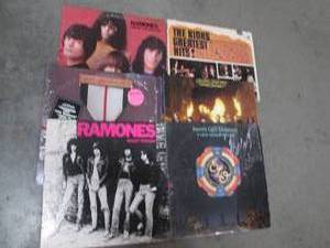 lot 82 image: Stack of Vintage Record Albums with...