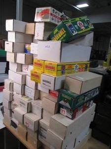 lot 97 image: Very Large Stack of Empty Card Boxe...