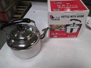 lot 152 image: 4L Stainless Whistling Tea Kettle...