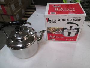 lot 160 image: 4L Stainless Whistling Tea Kettle...