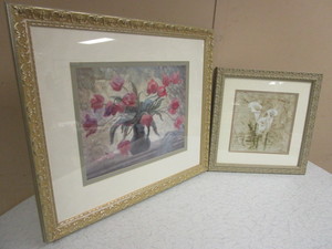 lot 823 image: TULIPS PRINT, BY FRENCH PAINTER MARTHE ORANT, OTHER FLOWER PRINT, FRAMED