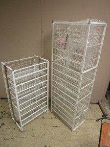lot 825 image: SCHULTE ORGANIZED LIVING STORAGE UNITS, WITH SLIDE-OUT WIRE BASKETS