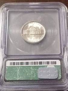 1944 US WWII SILVER WAR NICKEL MS67 ICG HIGH GRADE COIN