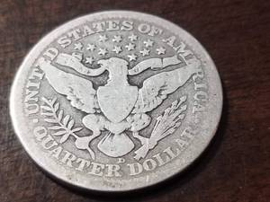 1916-D BARBER SILVER QUARTER