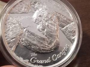 2 TROY OZ. .999 FINE SILVER GRAND CANYON LANDMARK IN AIRTITE