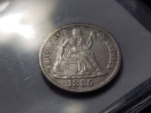 1885 US SEATED LIBERTY DIME