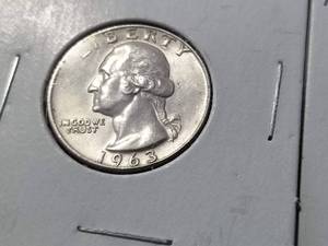2 AU-UNC SILVER WASHINGTON QUARTERS