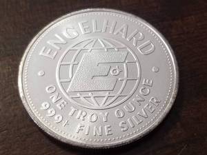 1 TROY OZ. .999 FINE SILVER 1984 ENGELHARD AMERICAN PROSPECTOR