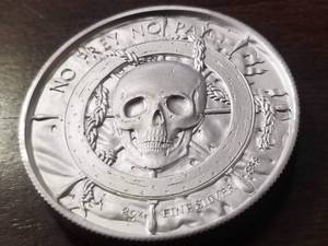 2 TROY .999 FINE SILVER PIRATE SERIES WALK THE PLANK
