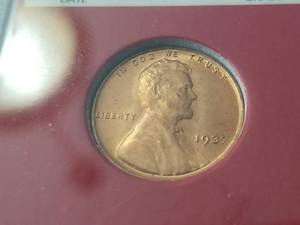 1937 US WHEAT CENT BU RED