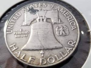 1957-D FRANKLIN SILVER HALF DOLLAR