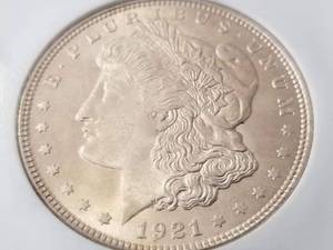 1921 MORGAN SILVER DOLLAR MS64 NGC
