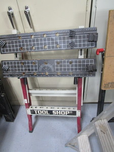 lot 72 image: Portable Workbenches & 2 Step Ladder