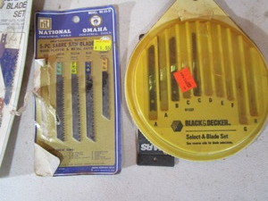 lot 174 image: Saw Blades, Staples, Brad Nails