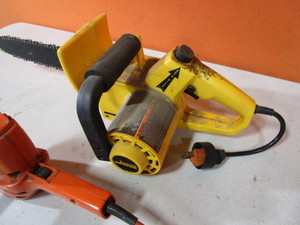 lot 215 image: Electric Chainsaw & Hedge Trimmer