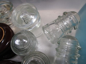 lot 223 image: Vintage Glass & Porcelain Isolators