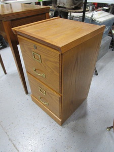 lot 145 image: End Table & File Cabinet