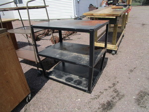lot 13 image: (7) Shop Carts, Shelving & Tables