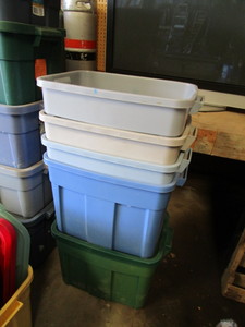 lot 254 image: (27) Totes (some missing lids)