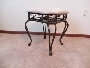 lot 62 image: White Metal Stool