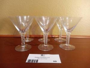 lot 88 image: Vintage Martini Crystal Glass