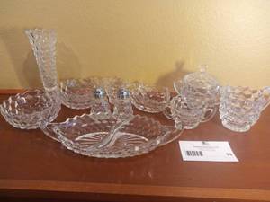 lot 99 image: Beautiful Vintage Fostoria American Clear Glass Set