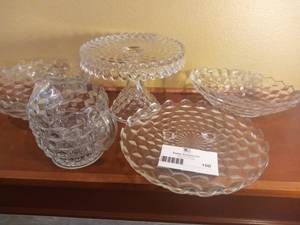 lot 100 image: Vintage Fostoria Crystal Set