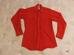lot 157 image: Rockmount Red Long Sleeve Button Up Shirt