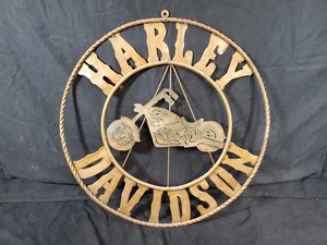 lot 68 image: New Large Recycled Metal Harley Davidson Sign