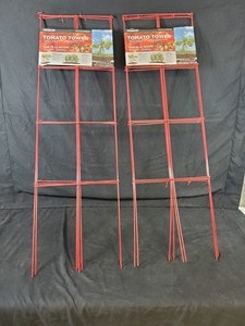 lot 10A image: 2 New 4 Panel Tomato Tower Plant Supports