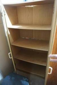lot 22 image: 2 Door Wood Storage Hutch