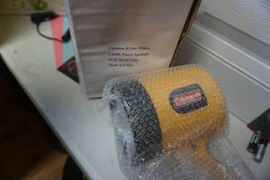 lot 70 image: Coleman Model V720 1 Million Candle Power Spot Light With Bison Compact Flashlight