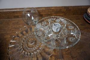 lot 119 image: Lot of Glass Crystal Service Dishes