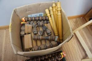 lot 124 image: Large Lot of Spindles In Assorted Styles and Sizes