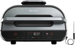 lot 28 image: Ninja - Ninja Foodi Smart XL 6-in-1 Indoor Grill with 4-qt Air Fryer, Roast, Bake, Broil, & Dehydrate - Black