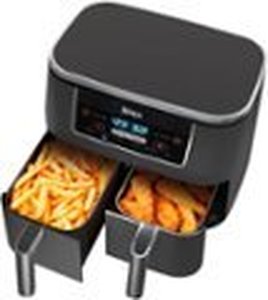 lot 33 image: Ninja - Foodi 6-in-1 8-qt., 2-Basket Air Fryer with DualZone Technology - Dark Grey