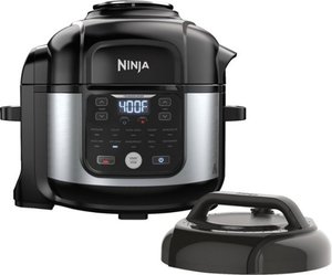 lot 30 image: Ninja Foodi 8qt 9-in-1 Deluxe XL Digital Multi Cooker with Air Fryer - Stainless SteelBlack