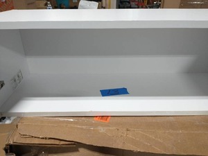 lot 13 image: HAMPTON BAY Designer Series Melvern Assembled 36x12x12 in. Wall Bridge Kitchen Cabinet in White