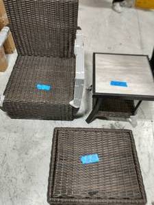 lot 60 image: PATIO CHAIR SET WITH TABLE