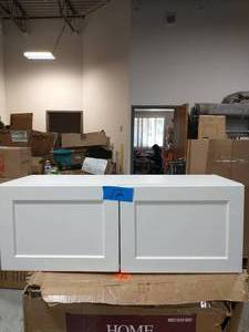 lot 12 image: Designer Series Melvern Assembled 33x12x12 in. Wall Kitchen Cabinet in White