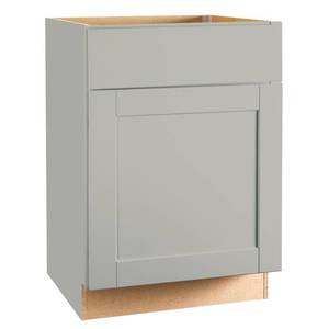 lot 7 image: HAMPTON BAY Shaker Assembled 24x34.5x24 in. Base Kitchen Cabinet with Ball-Bearing Drawer Glides in Dove Gray
